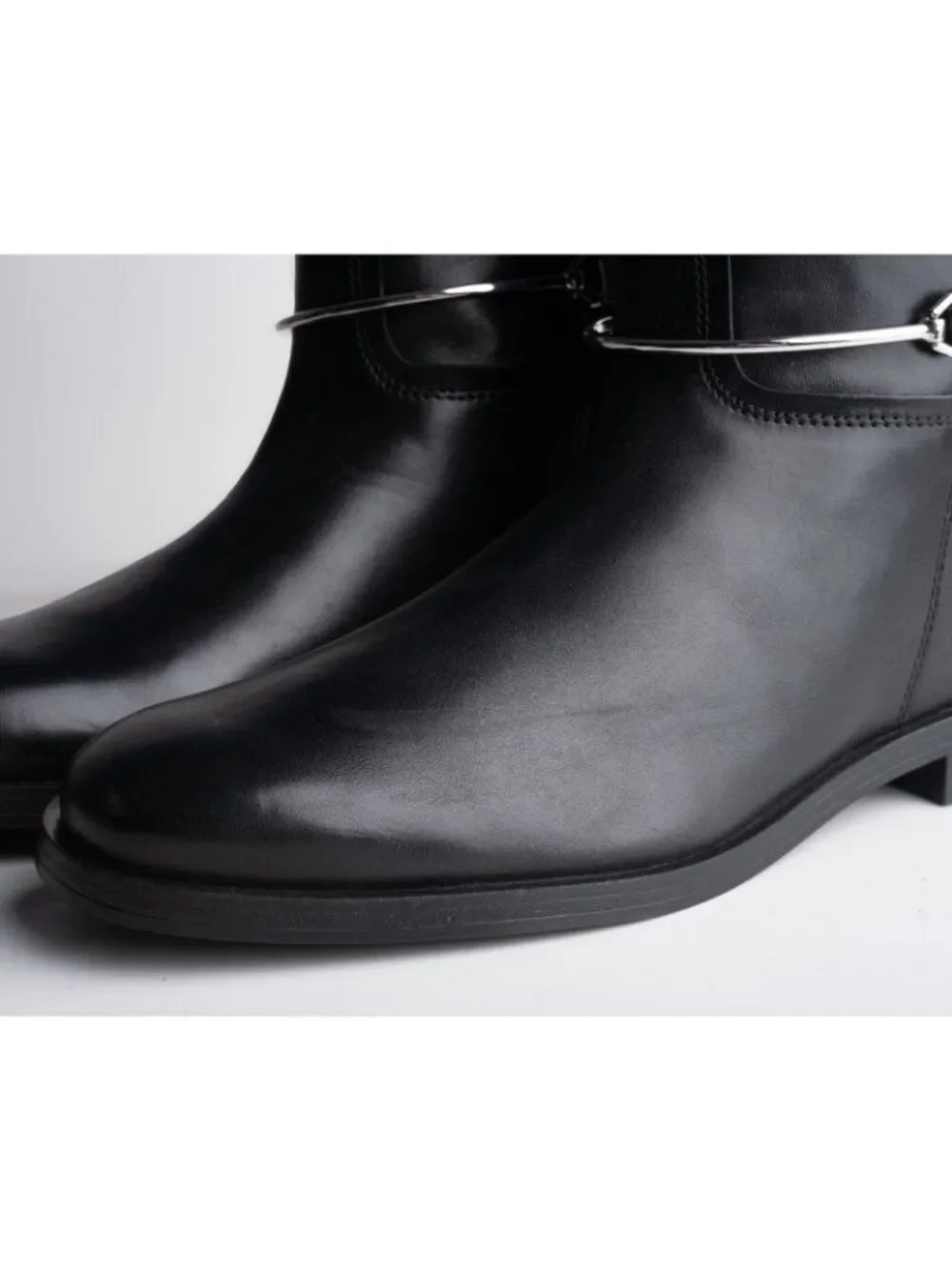 Massimo Dutti Womens Leather Knee High Riding Boots Black Sz US 9 EU 40 NWD